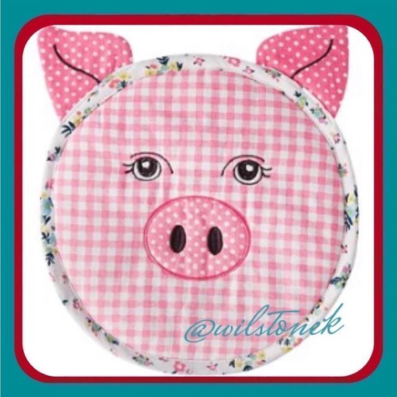 The Pioneer Woman Charming Pig Trivet- 100% Cotton - Picture 1 of 4